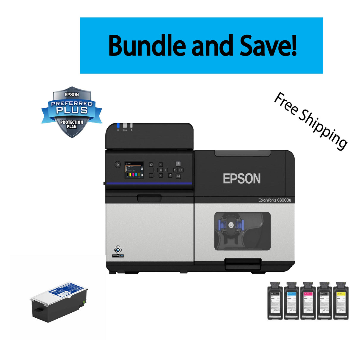 CW-C8000 PRINTER BUNDLE (Gloss or Matte Model) 1 Printer, 2 sets of Ink, 2 Maintenance Boxes, and a 3 Year SITA Service Plan