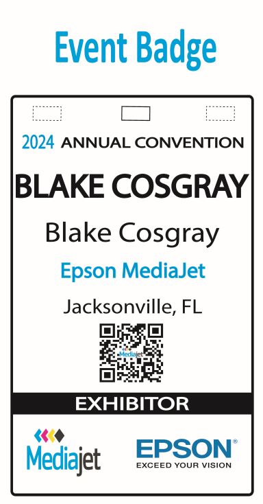 4" x 12" Inkjet Matte Paper Event Badge Tag, Folds to 4" x 6". 6 Holes to match when folded of lanyards. Fan Folded. SKU: IJM-4-12-3H-1000-9TAG