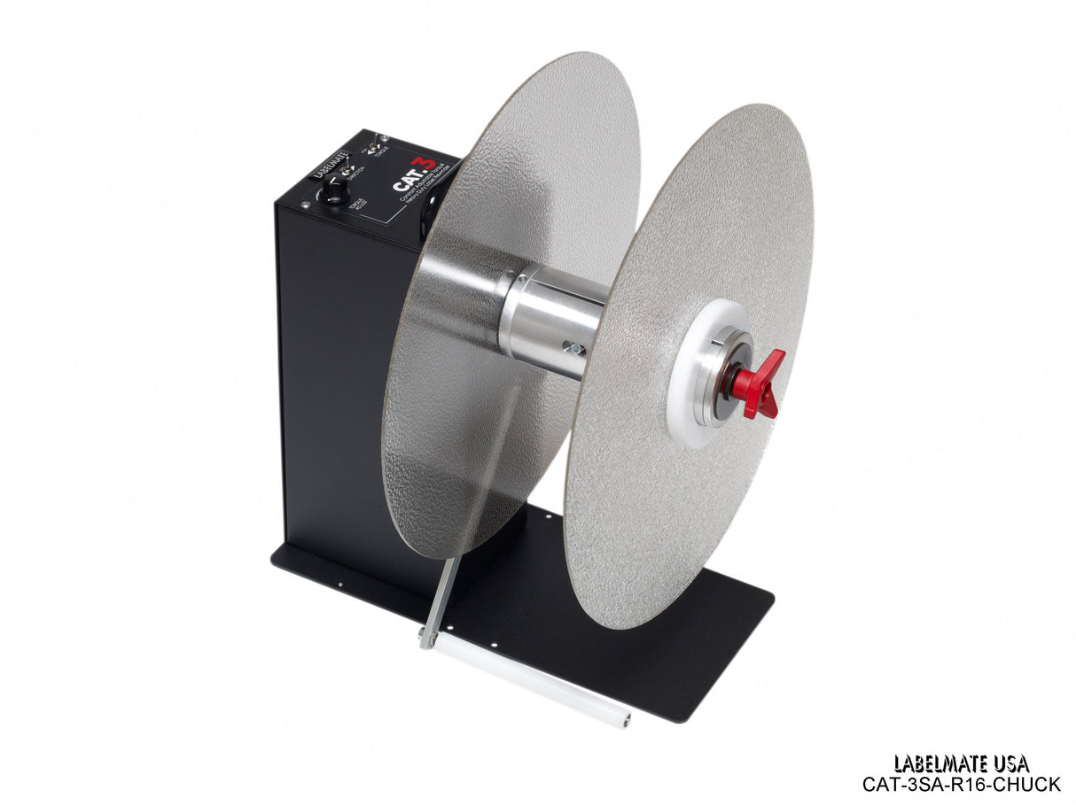 CAT-3SA-R16-CHUCK Rewinder (Max. Media Width 6.5", Max. Roll OD 16")