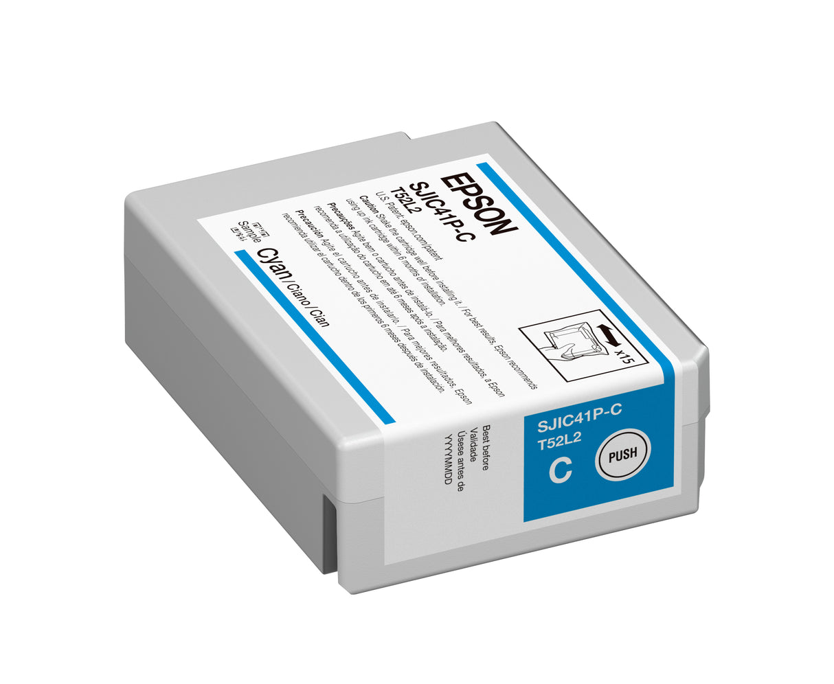 Cyan Ink Cartridge for Epson's CW-C4000 Printer, C13T52L220, Cyan (SJIC41P-C)