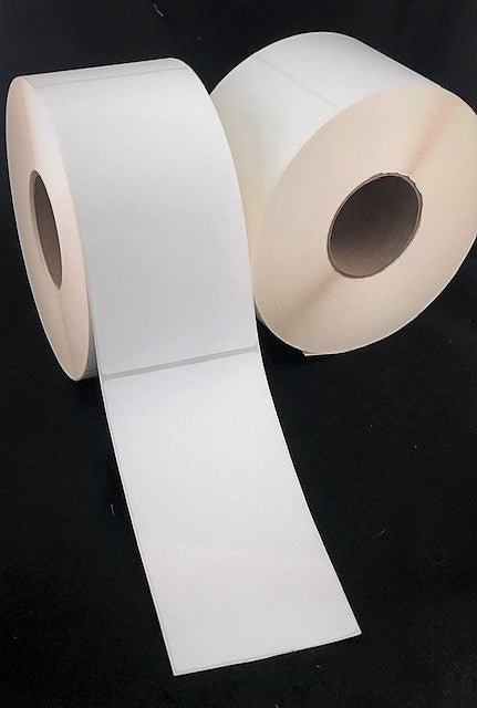 4" x 6" Matte Paper Inkjet Labels. 2 Rolls per Case. 900 Labels per Roll. 8" OD, 3" Core. No Perf. SKU: IJM-4-6-900-3NP