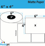 <strong>6" x 4"</strong><br>Die Cut Matte Paper Inkjet Labels <br>(4 Rolls)