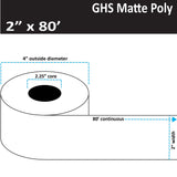 2" x 80'</strong><br>Continuous GHS Matte Synthetic Inkjet Labels for Epson C3400 / C3500<br>(12 Rolls)
