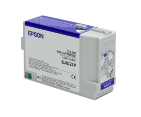 Epson SJIC21P Ink Cartridge, Compatible with Epson's TM-C3400A, UPS WorldShip Color Label Printer (SJIC21P-493). This cartridge is Not compatible with Epson's TM-C3400 color label printer.