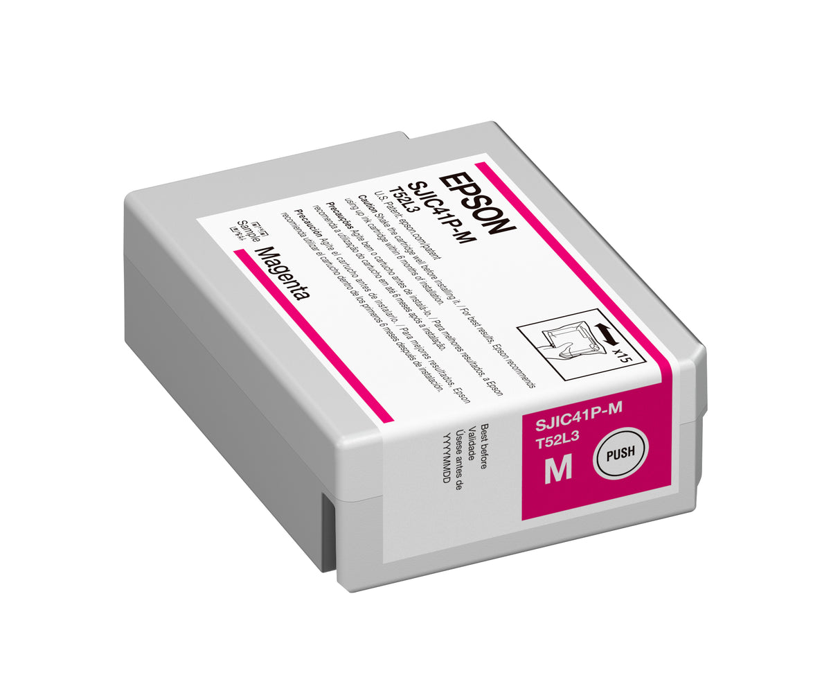 Magenta Ink Cartridge for Epson's CW-C4000 Inkjet Label Printer, Magen ...