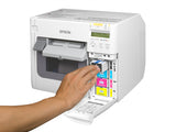 Epson TM-C3500, DISCONTINUED. Upgrade to the CW-C4000, Epson ColorWorks 4 inch Inkjet Label Printer