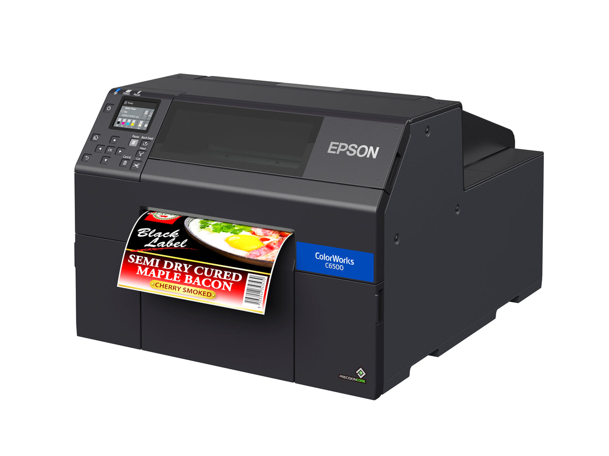 Epson ColorWorks CW-C6500A (Gloss) , C31Ch77A9991, 8 inch Color Label Inkjet Printer with Auto Cutter.