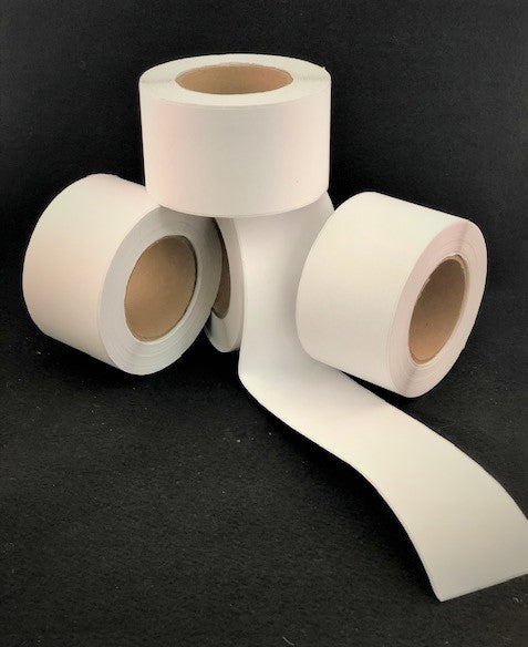 4" x 85' Continuous Matte Paper Inkjet Labels. 12 Rolls per Case. 4" OD, 2.25" Core. SKU: IJM-4-85-12-225