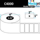 <strong>2" x 1"</strong><br>Die Cut Matte Paper Inkjet Labels for Epson C4000<br>(8 Rolls)