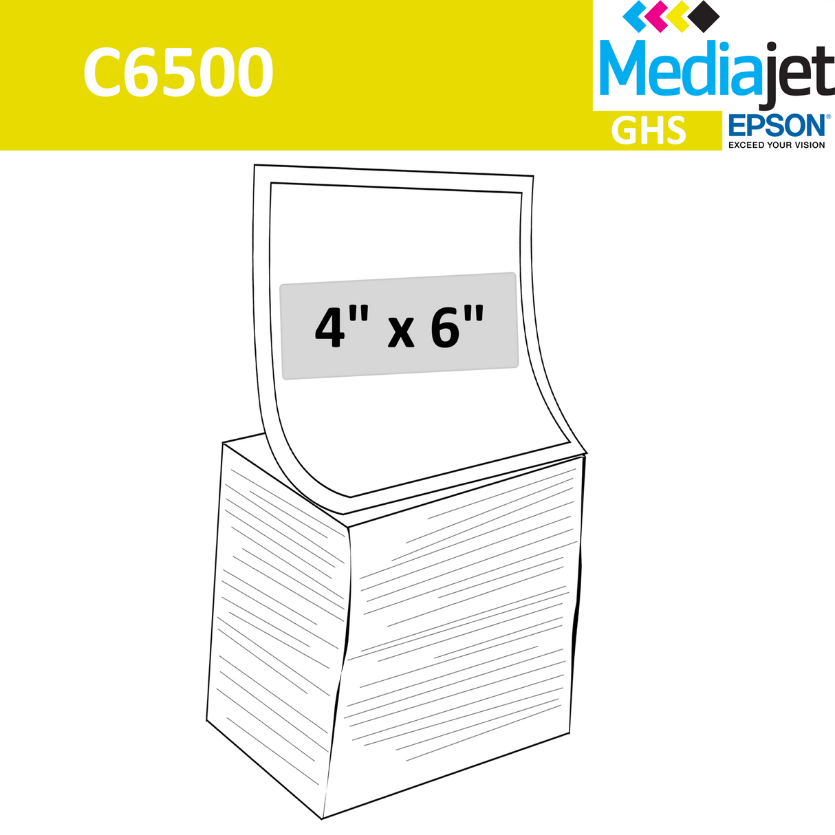 4" x 6" GHS Inkjet Fan Folded Labels.