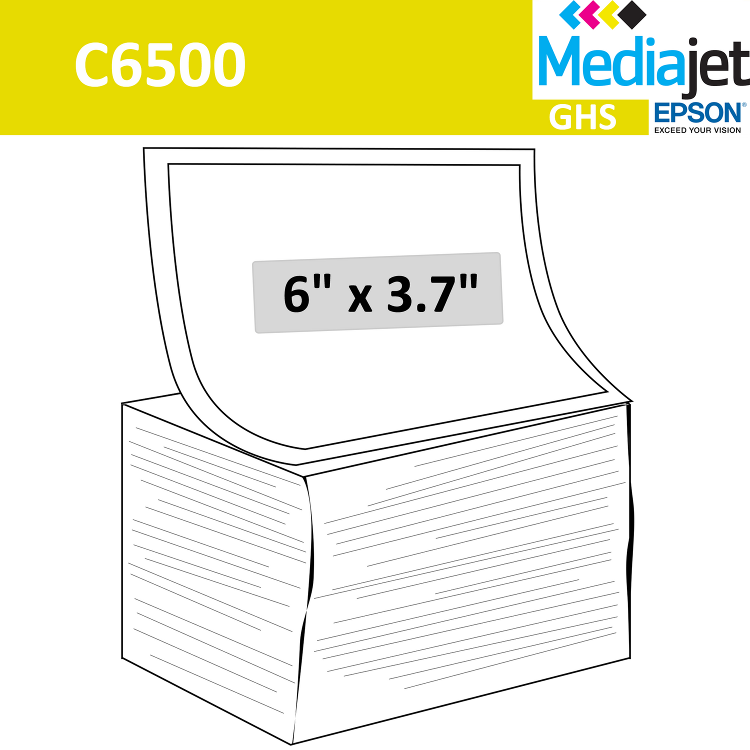 6" x 3.7" GHS Inkjet Fan Folded Labels