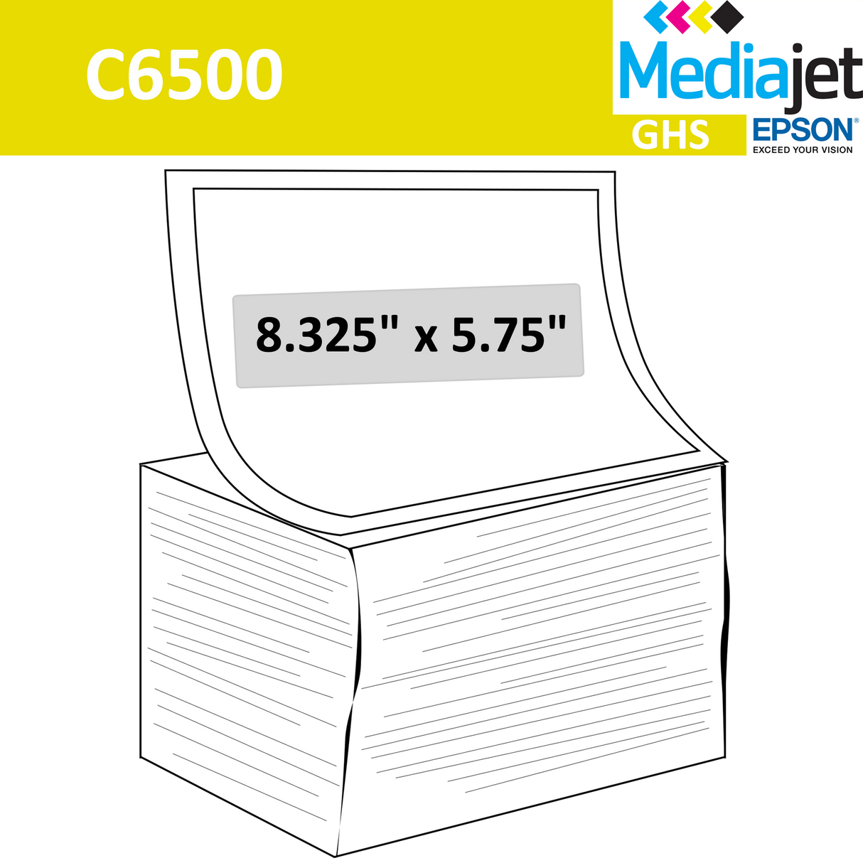 8.325" x 5.75" GHS Inkjet Matte Poly Fan Folded Labels