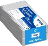 Cyan Ink Cartridge for Epson's TM-C3500 Inkjet Printer, C33S020581, Cyan (SJIC22P-C)